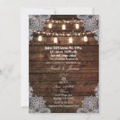 Rustieke schuur hout & Mason Jars Verloving Shower Kaart (Voorkant)