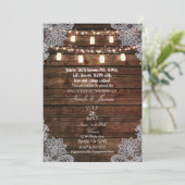 Rustieke schuur hout & Mason Jars Verloving Shower Kaart (Staand voorkant)