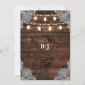 Rustieke schuur hout & Mason Jars Vrijgezellenfees Kaart (Achterkant)