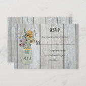 Rustieke schuur hout metselaar kruik Wildbloemen R RSVP Kaartje (Voorkant / Achterkant)