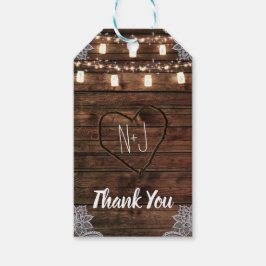 Rustieke Schuur Hout & Metselwerk Potten Trouw Fav Cadeaulabel