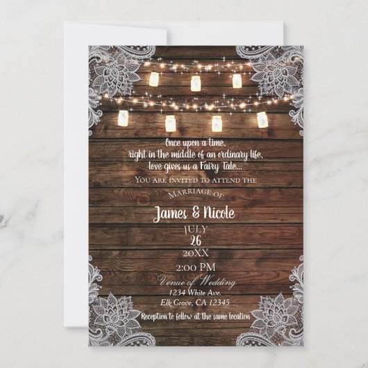 Rustieke schuur hout & metselwerkpotten bruiloft kaart (Voorkant)