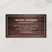 Rustieke Schuur Hout Moderne Drone Fotografie Visitekaartje (Achterkant)