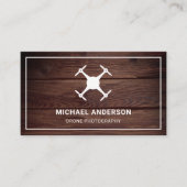 Rustieke Schuur Hout Moderne Drone Fotografie Visitekaartje (Voorkant)