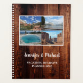 Rustieke schuur hout reizen vakantie foto collage planner (Voorkant)