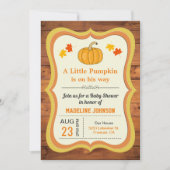 Rustieke schuur Hout Schattige Little Pumpkin Baby Kaart (Voorkant)