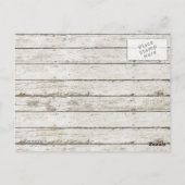 Rustieke  schuur hout schuur bruiloft dank u briefkaart (Achterkant)