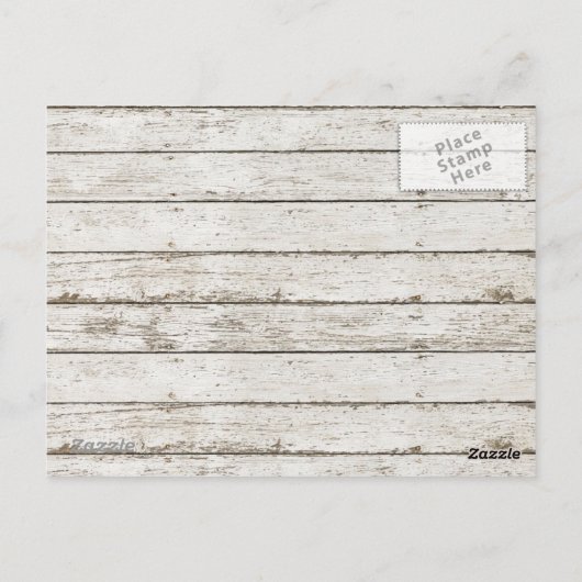 Rustieke schuur hout schuur bruiloft dank u briefkaart (Achterkant)