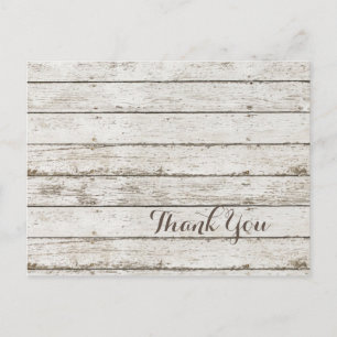 Rustieke  schuur hout schuur bruiloft dank u briefkaart