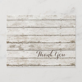 Rustieke  schuur hout schuur bruiloft dank u briefkaart