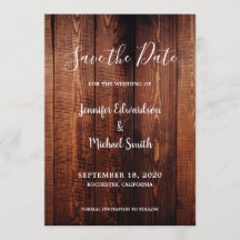 Rustieke schuur hout script land Save the Date
