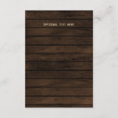 Rustieke schuur hout String verlichting bruiloft d Informatiekaartje (Achterkant)