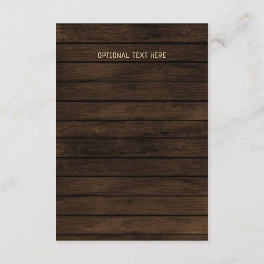 Rustieke schuur hout String verlichting bruiloft d Informatiekaartje (Achterkant)