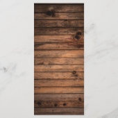 Rustieke schuur hout string verlichting & kant bru menu (Achterkant)