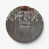 Rustieke schuur hout textuur oude oude oude Bourgo Papieren Bordje (Voorkant)