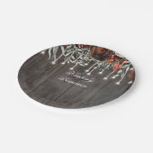 Rustieke schuur hout textuur oude oude oude Bourgo Papieren Bordje (Gekanteld)