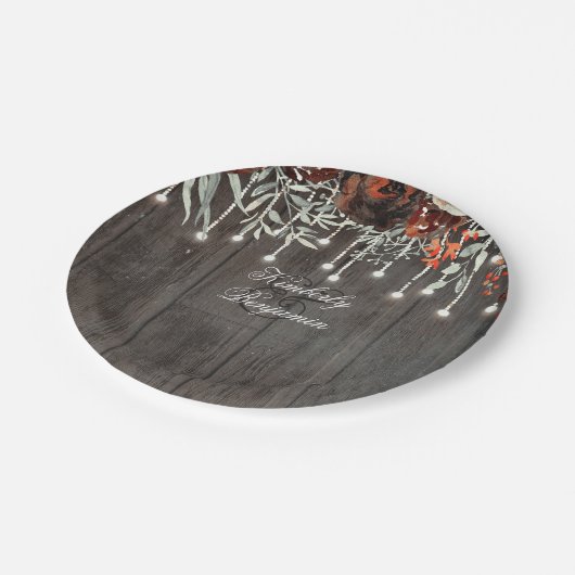 Rustieke schuur hout textuur oude oude oude Bourgo Papieren Bordje (Gekanteld)