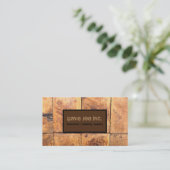 rustieke schuur hout timmerwerk constructie visitekaartje (Staand voorkant)