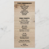 Rustieke schuur hout typografie landelijke land br programmakaart (Achterkant)