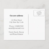 Rustieke schuur hout verandering van adres bewegen aankondigingskaart (Achterkant)