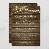 Rustieke schuur hout verlichting kaart (Voorkant / Achterkant)