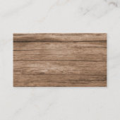 Rustieke schuur hout visitekaartje (Achterkant)