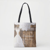 Rustieke schuur hout Vrijgezellenfeest ontwerp Tote Bag (Voorkant)