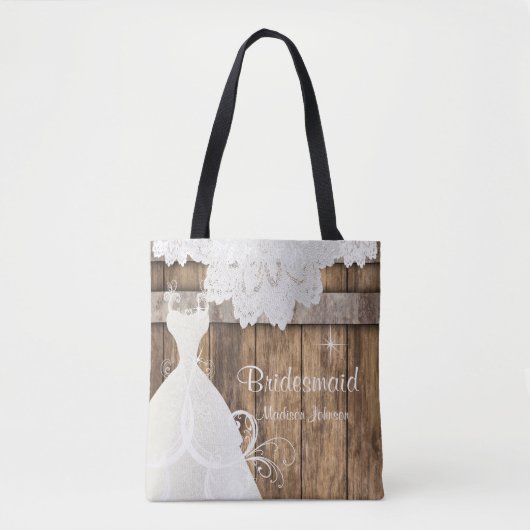 Rustieke schuur hout Vrijgezellenfeest ontwerp Tote Bag (Voorkant)