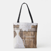 Rustieke schuur hout Vrijgezellenfeest ontwerp Tote Bag (Achterkant)