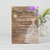 Rustieke schuur hout Vrijgezellenfeest - Paarse Kaart (Staand voorkant)