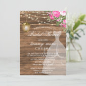 Rustieke schuur hout Vrijgezellenfeest - Roze Kaart (Staand voorkant)