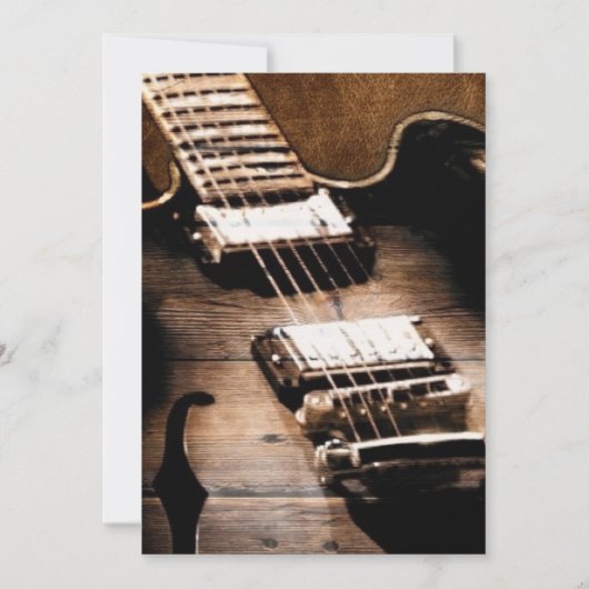 Rustieke schuur hout western country muziek gitaar kaart (Voorkant)