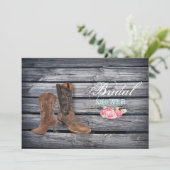 Rustieke schuur hout Western Cowboy vrijgezellenfe Kaart (Staand voorkant)