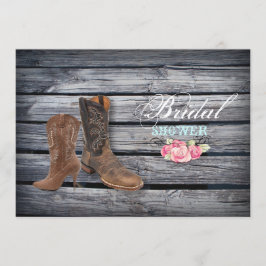 Rustieke schuur hout Western Cowboy vrijgezellenfe Kaart