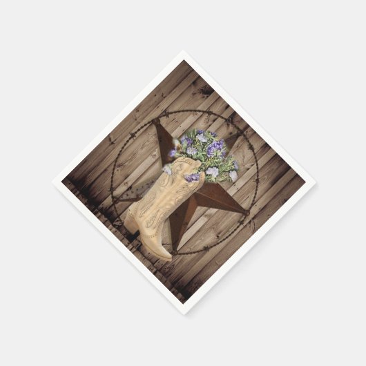 rustieke schuur hout wilde bloem cowboy western st servet (Hoek)