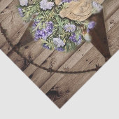 rustieke schuur hout wilde bloem cowboy western st tissuepapier (Detail)