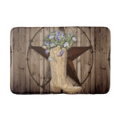 rustieke schuur hout wilde bloem western ster cowg badmat (Voorkant)