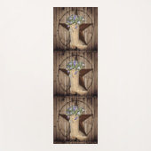 rustieke schuur hout wilde bloem western ster cowg yogamat (Voorkant)