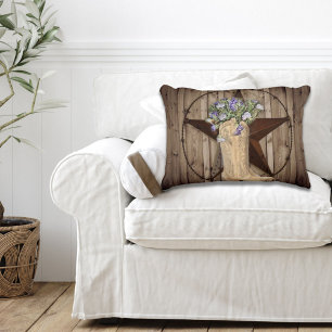 Rustieke schuur hout Wildflower Cowboy western Sta Accent Kussen