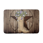 Rustieke schuur hout Wildflower Cowboy western Sta Badmat (Voorkant)