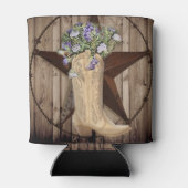 Rustieke schuur hout Wildflower Cowboy western Sta Blikjeskoeler (Achterkant)