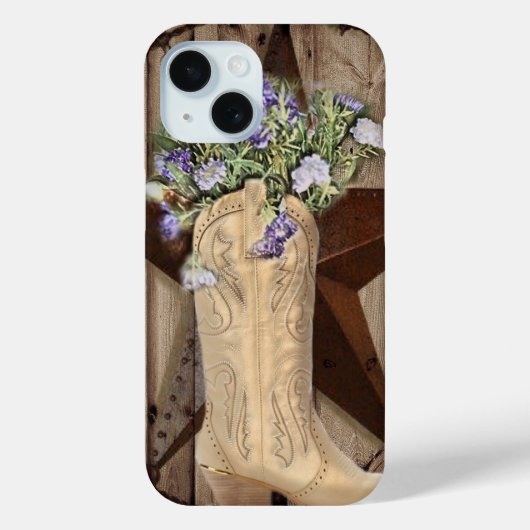 Rustieke schuur hout Wildflower Cowboy western Sta Case-Mate iPhone Case (Achterkant)