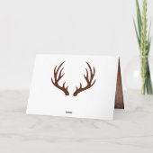 Rustieke schuur hout & witte herten gewei Dank u Bedankkaart (Achterkant)