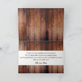 Rustieke schuur hout & witte herten gewei Dank u Bedankkaart (Binnen)