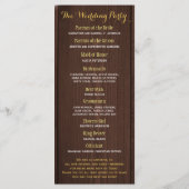 Rustieke schuur hout zonnebloemen bruiloft program programmakaart (Achterkant)