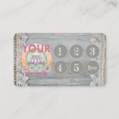 Rustieke schuur houten kant Boho boetiek ambachtel Klantenkaartje (Voorkant)