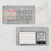 Rustieke schuur houten kant Boho boetiek ambachtel Klantenkaartje (Voorkant / Achterkant)