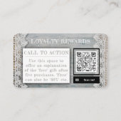 Rustieke schuur houten kant Boho boetiek ambachtel Klantenkaartje (Achterkant)