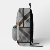 Rustieke schuur houten kant Boho Chic kantoorwerkr Bedrukte Rugzak (Rechts)