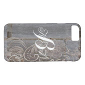 Rustieke schuur houten kant westerne land monogram Case-Mate iPhone case (Achterkant (Horizontaal))